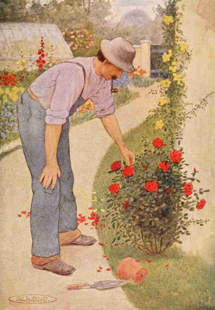 Kirk Maria Moufflou & Other Stories 1910 Tending the roses A4 Photo Print