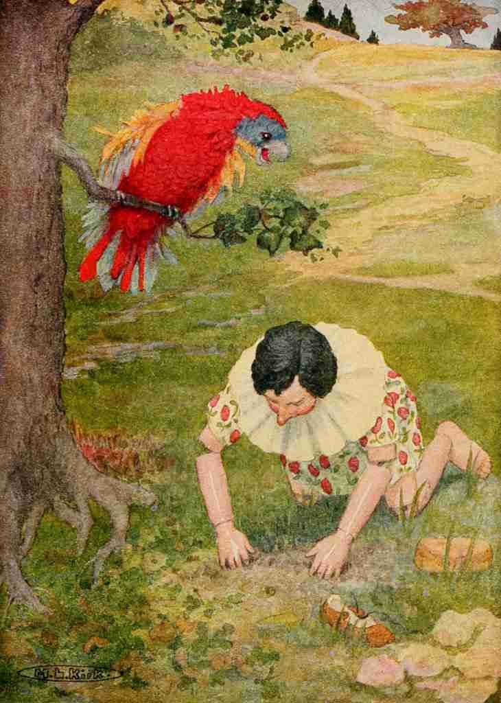 Kirk Maria Pinnochio 1920 He began to dig up the earth A4 Photo Print
