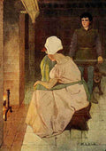 Kirk Maria The Princess & the Curdie 1908 Girl weeping by the fire A4 Photo Print