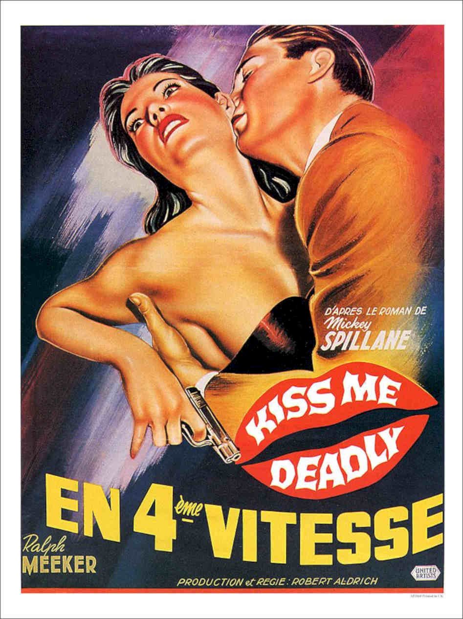 Kiss Me Deadly Movie Vintage Retro Advert Poster A4 Photo Print