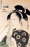 Keisai Eisen beauty and sumida river edo meisho bijin awase 1820 Art A4 Photo Print