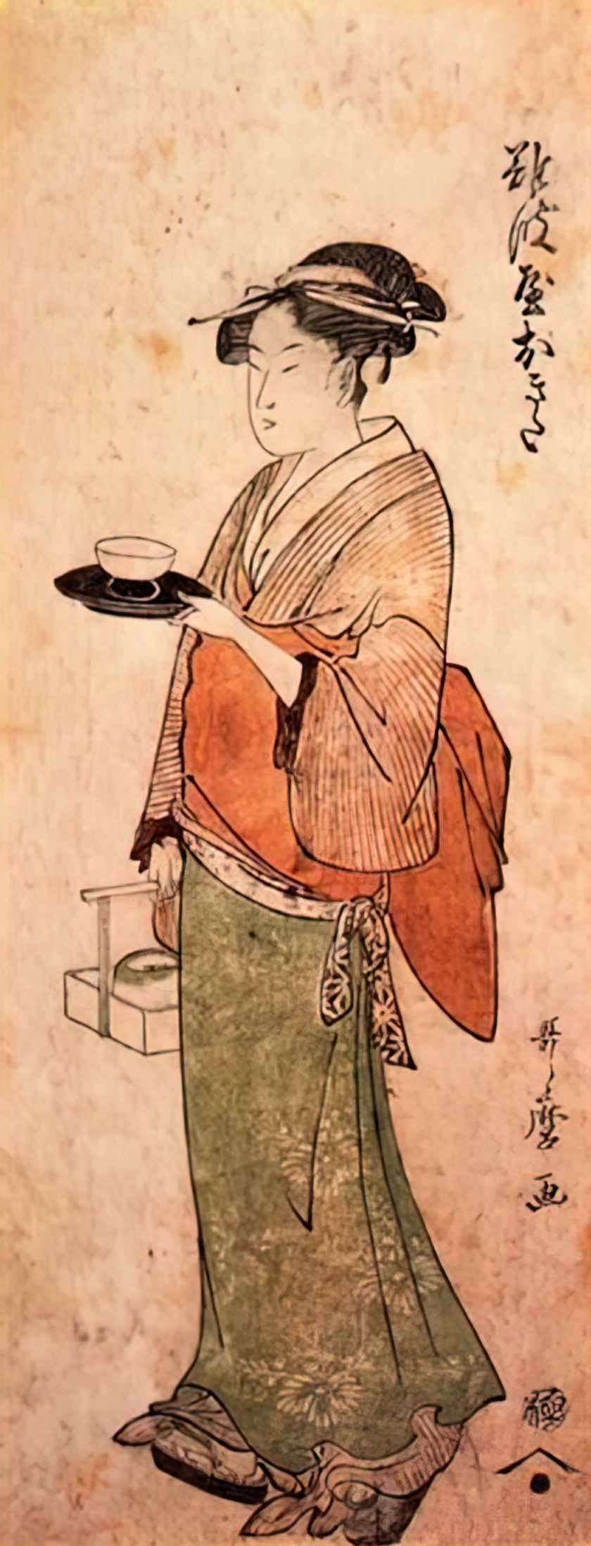 Kitagawa Utamaro okita the tea house girl Art A4 Photo Print
