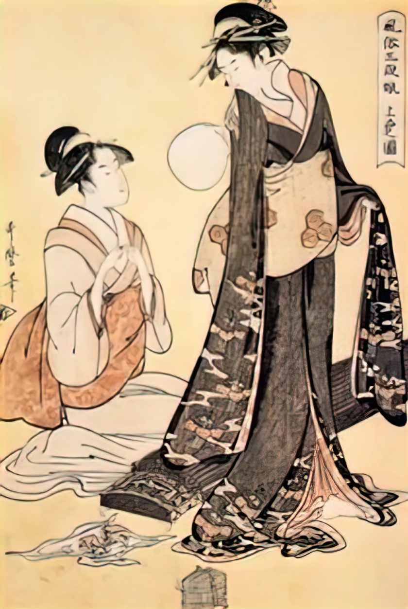 Keisai Eisen seabattle 18301 Art A4 Photo Print