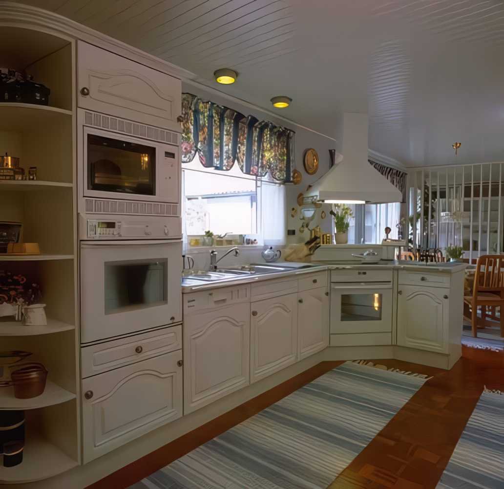 Kitchen Corner Blue A4 Photo Print