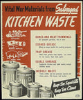 Kitchen Waste Bins Vintage Retro Advert Poster A4 Photo Print