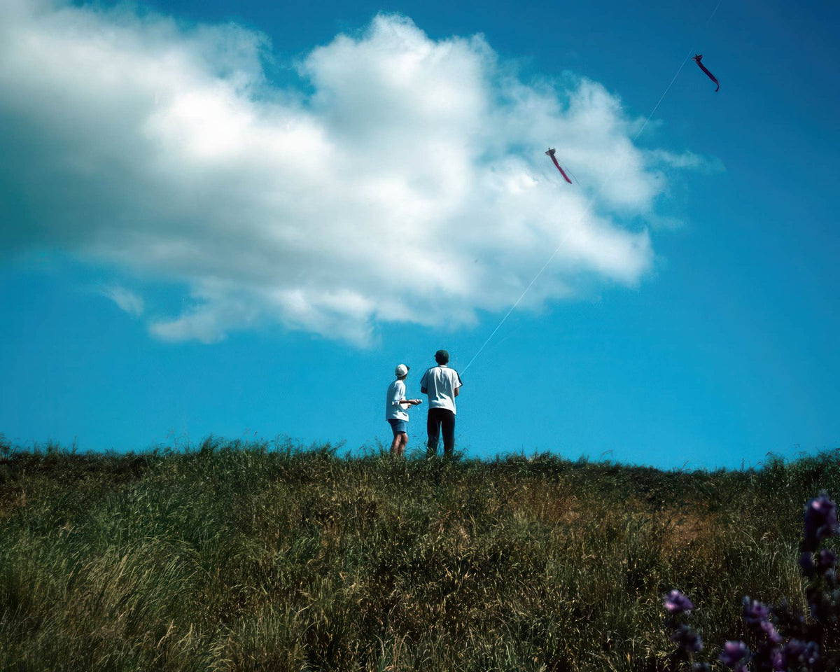 Kite Family Hill A4 Photo Print