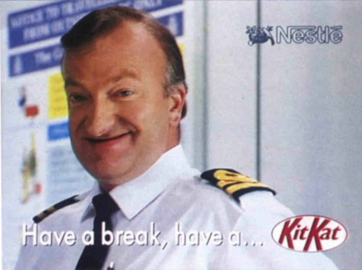 Kitkat Pilot Break Vintage Retro Advert Poster A4 Photo Print