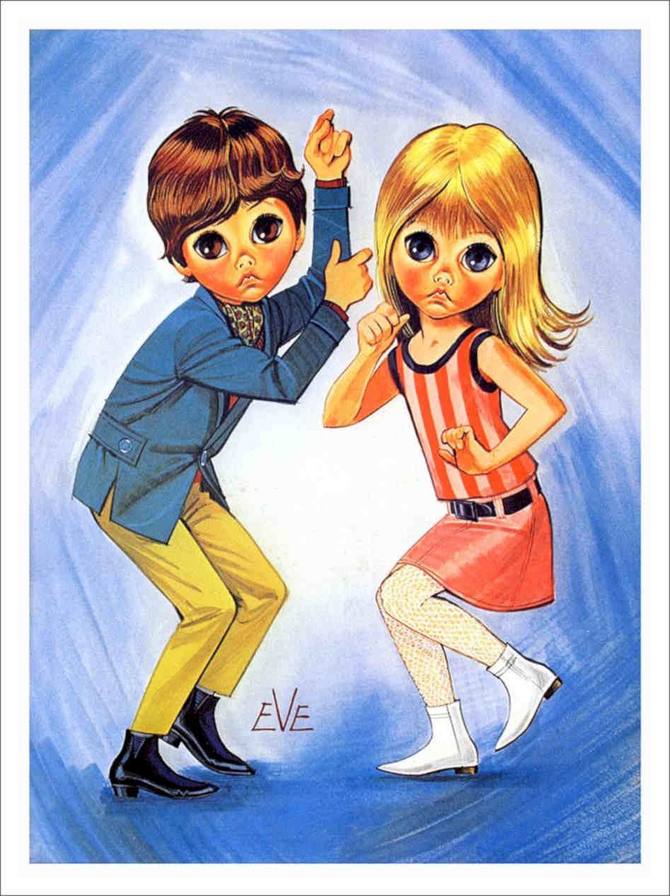 Kitsch Dancing Kids Eve 1960s Vintage Retro Advert Poster A4 Photo Print
