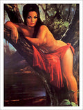 Kitsch Nude Girl In Tree J H Lynch 1960s Vintage Retro Advert Poster A4 Photo P