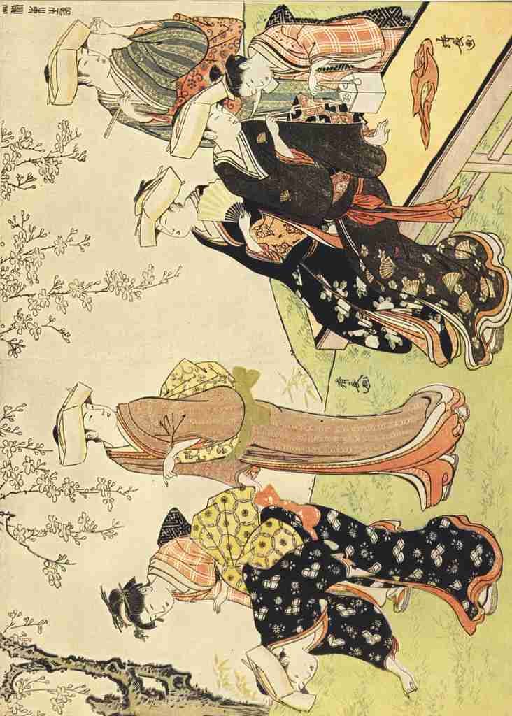 Kiyonaga Torii 1752 1815 Ladies picking flowers LIllustration 1929 A4 Photo Print