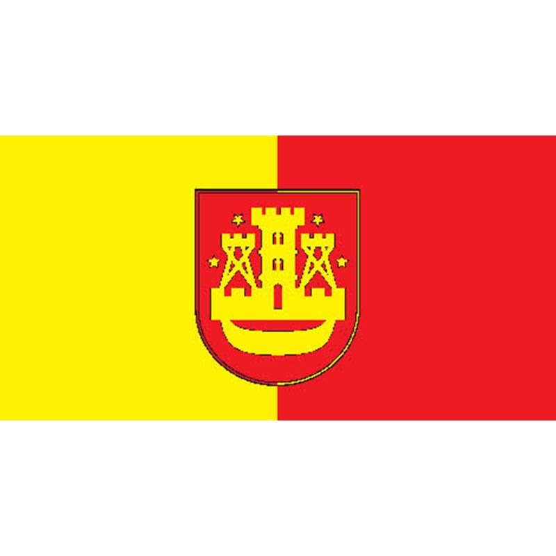 Klaipeda City Flag N3537 A4 Photo Print