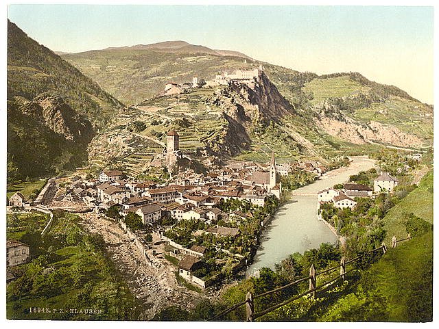 Klausen general view Tyrol Vintage A4 Photo Print