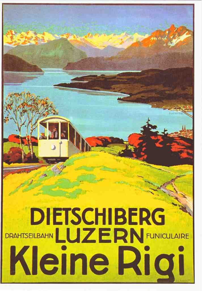 Kleine Rigi Bahn Vintage Advert A4 Photo Print