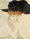 Klimt Gustav 1832 1918 Black Feather Hat c1910 A4 Photo Print