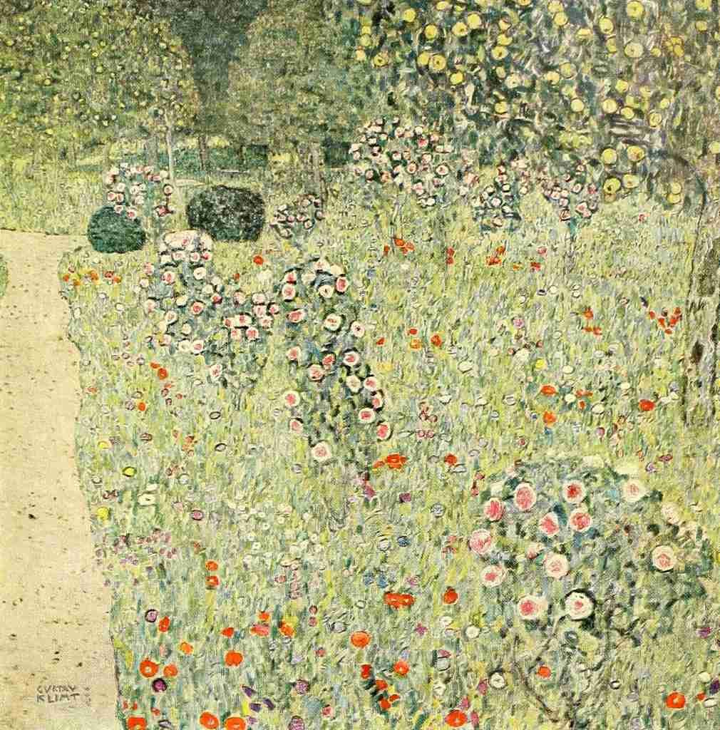 Klimt Gustav 1832 1918 Orchard with Rose Bushes A4 Photo Print