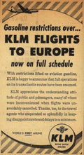 Klm Dc3 Flights Vintage Retro Advert Ads A4 Photo Print