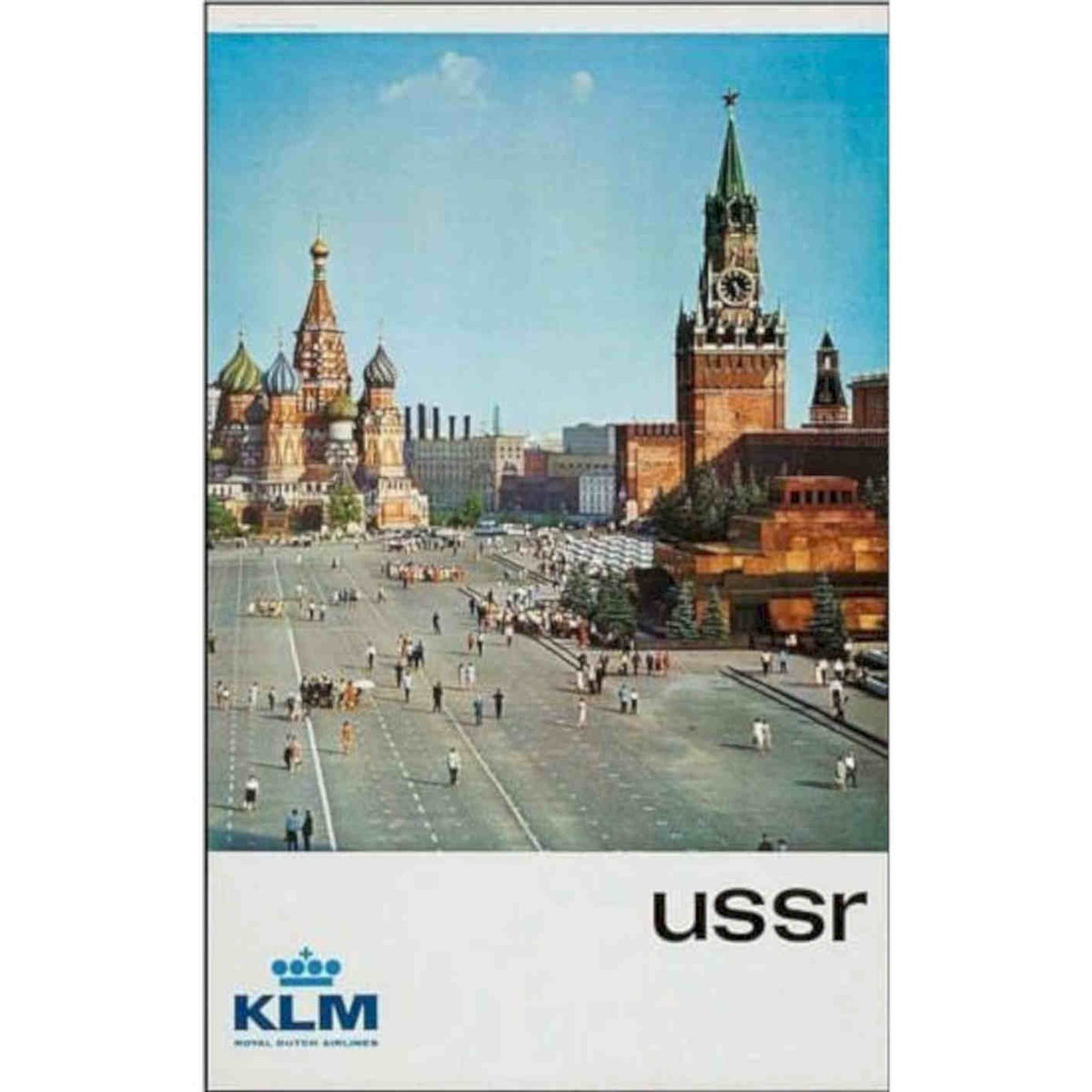 Klm Flights To Ussr Soviet Union Airline Vintage Retro Advert Poster A4 Photo P