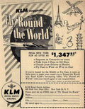 Klm Globe Route Vintage Retro Advert Ads A4 Photo Print
