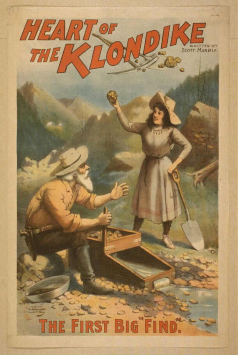 Klondike Gold Rush Vintage Retro Advert Poster A4 Photo Print