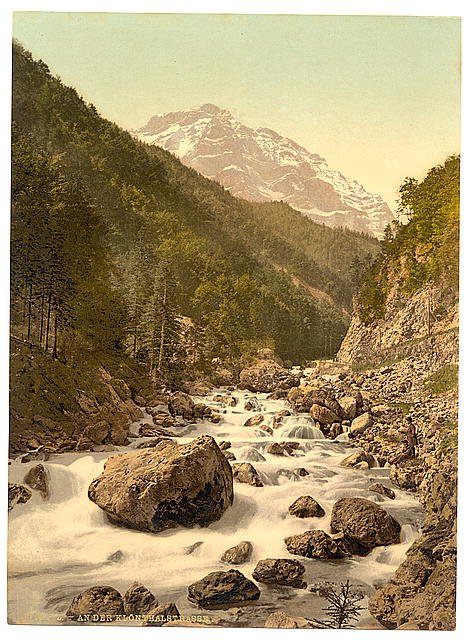 Klonthal on the Klothal Road Glarus Vintage A4 Photo Print