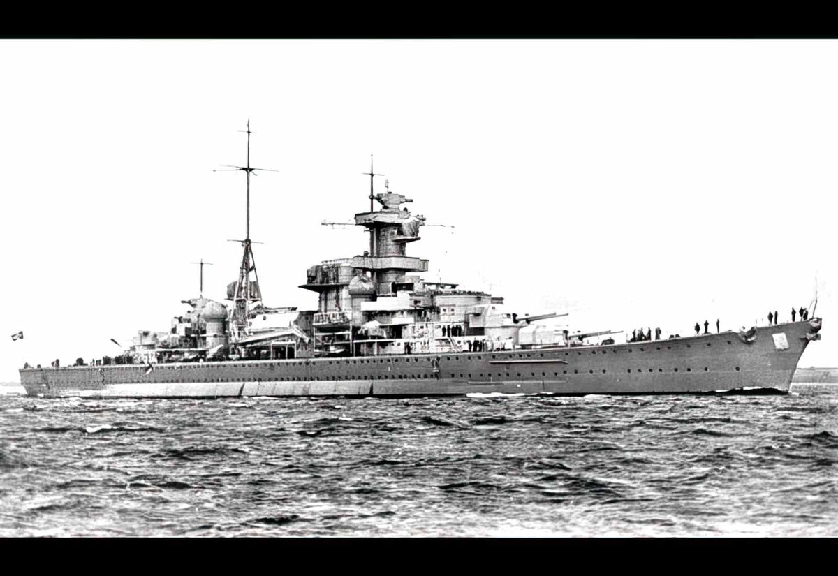 Kms Blucher Heavy Cruiser Warship Germany A4 Photo Print