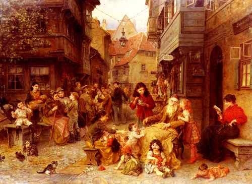 Knaus Ludwig In The Schtetl  A4 Photo Print