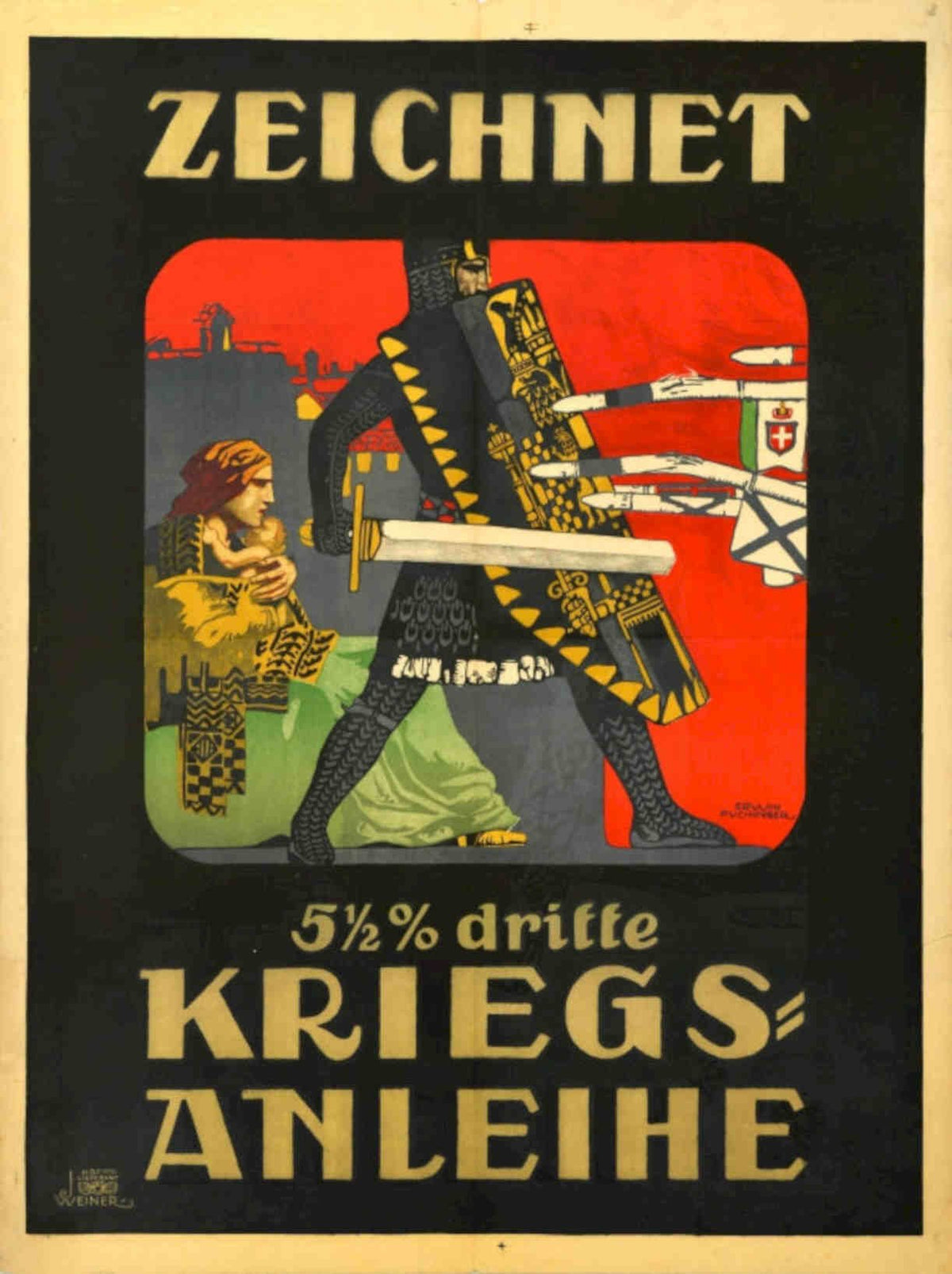 Knight Crossbow Flag Vintage Retro Advert Poster A4 Photo Print