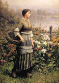 Knight Daniel Ridgeway Maid Among The Flowers A4 Photo Print