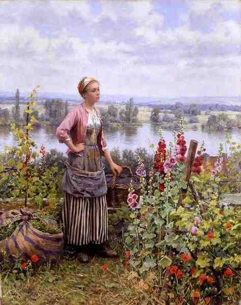 Knight Daniel Ridgeway Maria On The Terrace With A Bundle Of Grass A4 Photo Print