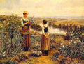 Knight Daniel Ridgeway Picking Flowers A4 Photo Print