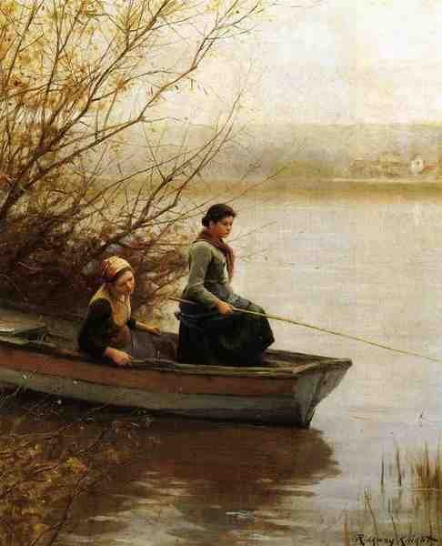 Knight Daniel Ridgway Fishing A4 Photo Print