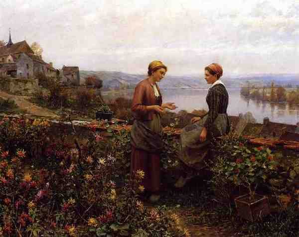 Knight Daniel Ridgway Gossiping A4 Photo Print