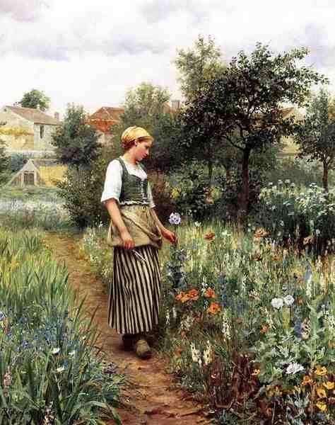 Knight Daniel Ridgway In The Garden A4 Photo Print