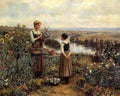 Knight Daniel Ridgway Picking Flowers A4 Photo Print