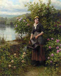 Knight Daniel Ridgway Watering The Garden A4 Photo Print