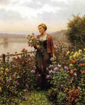 Knight Daniel Ridgway Woman In A Garden A4 Photo Print