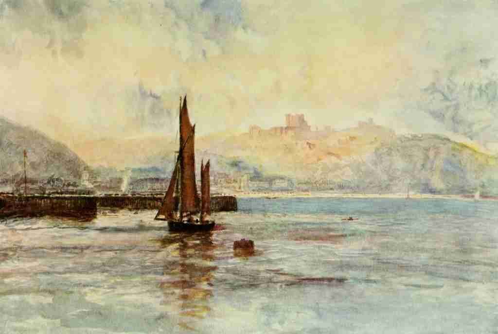 Knight John Buxton 1843 1908 The Studio 1908 Dover evening A4 Photo Print