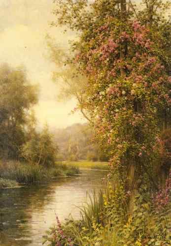 Knight Louis Aston A Flowering Vine Along A Winding Stream A4 Photo Print