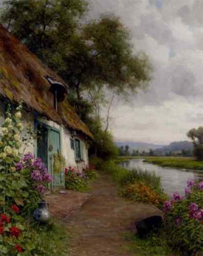 Knight Louis Aston A Riverside Cottage A4 Photo Print