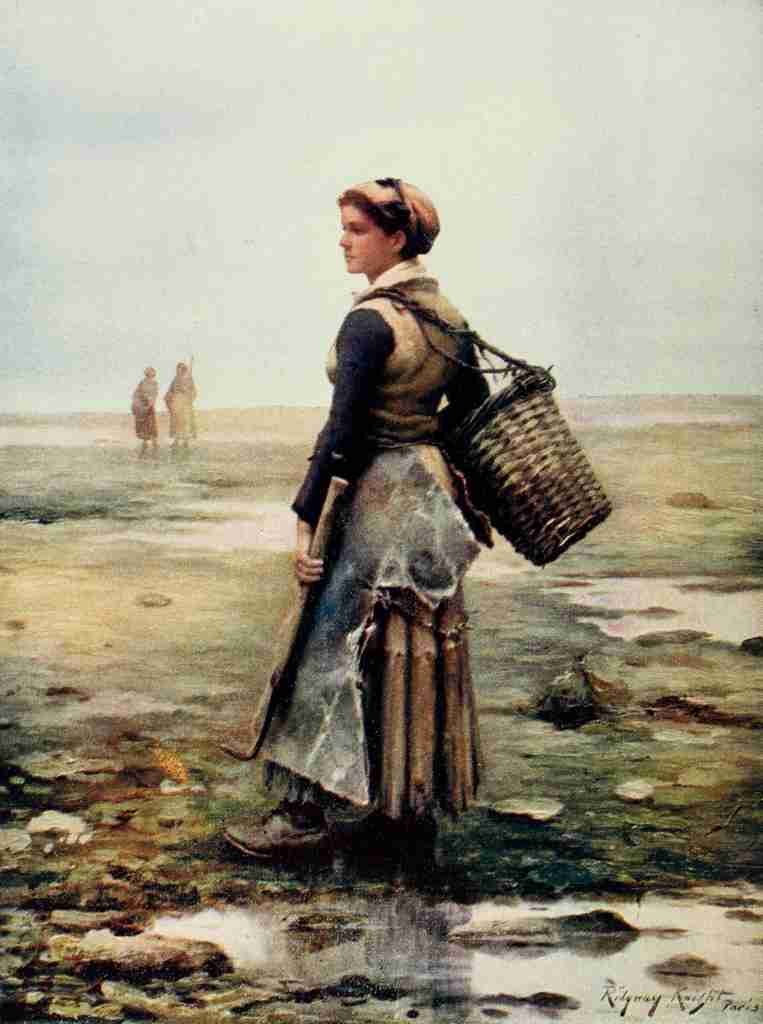 Knight Ridgway 1839 1924 Appletons Booklovers Mag 1903 Mussel Gatherer A4 Photo Print