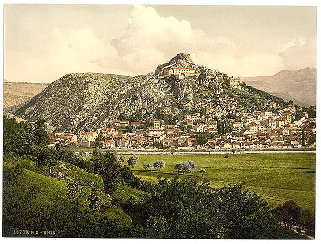 Knin general view Dalmatia Vintage A4 Photo Print
