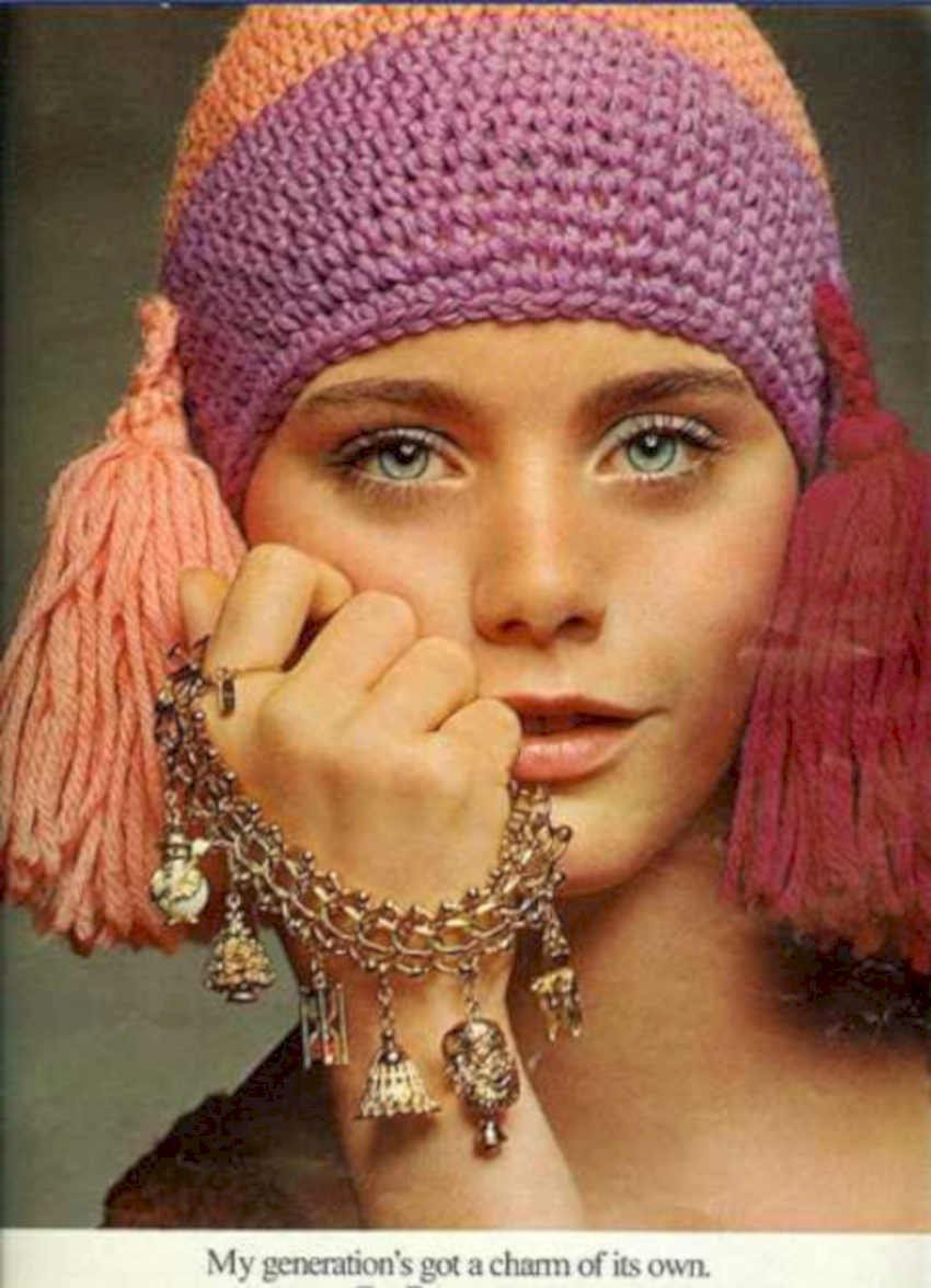 Knitted Hat Charm Vintage Retro Advert Ads A4 Photo Print