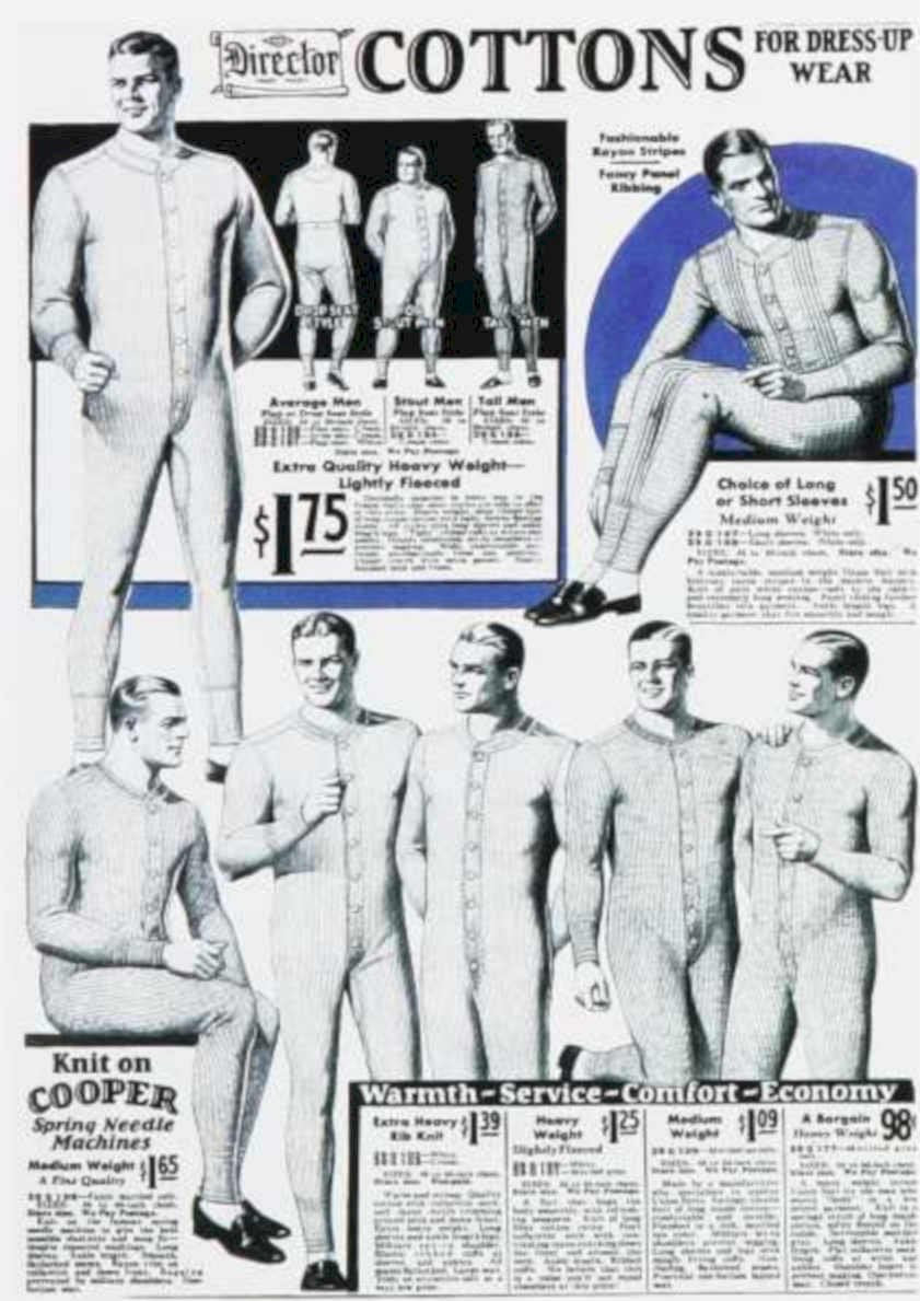 Knitted Suits Grayblue Vintage Retro Advert Ads A4 Photo Print