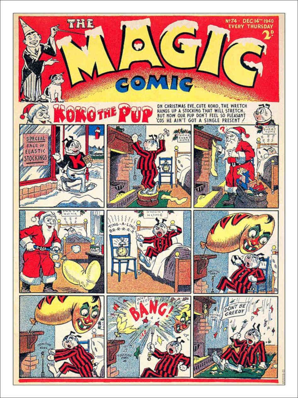 Knock Out Christmas Comic Vintage Retro Advert Poster A4 Photo Print 2