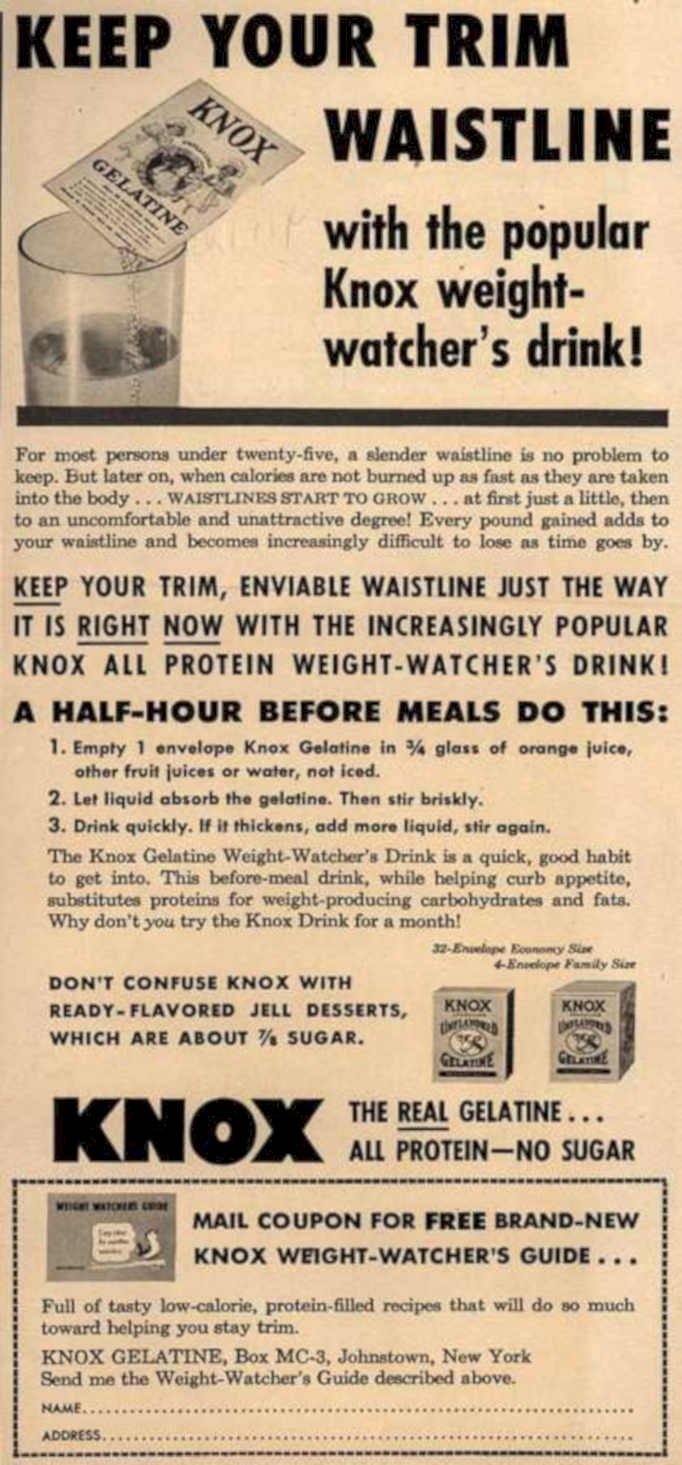 Knox Weight Watcher Vintage Retro Advert Ads A4 Photo Print