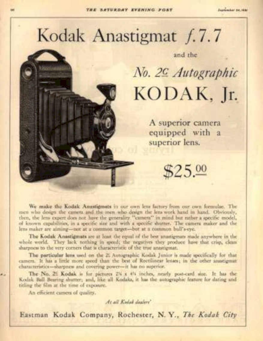 Kodak Anastigmat Camera Vintage Retro Advert Ads A4 Photo Print