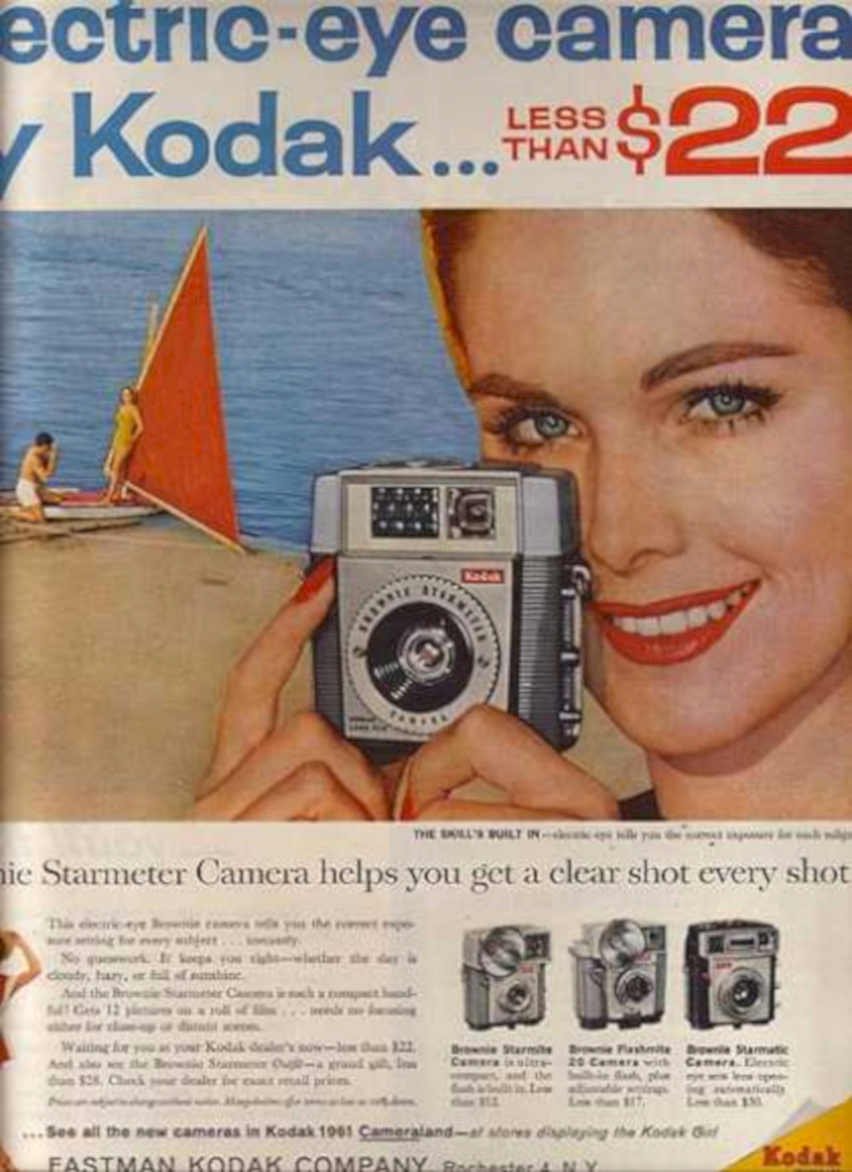 Kodak Beach Camera Vintage Retro Advert Ads A4 Photo Print