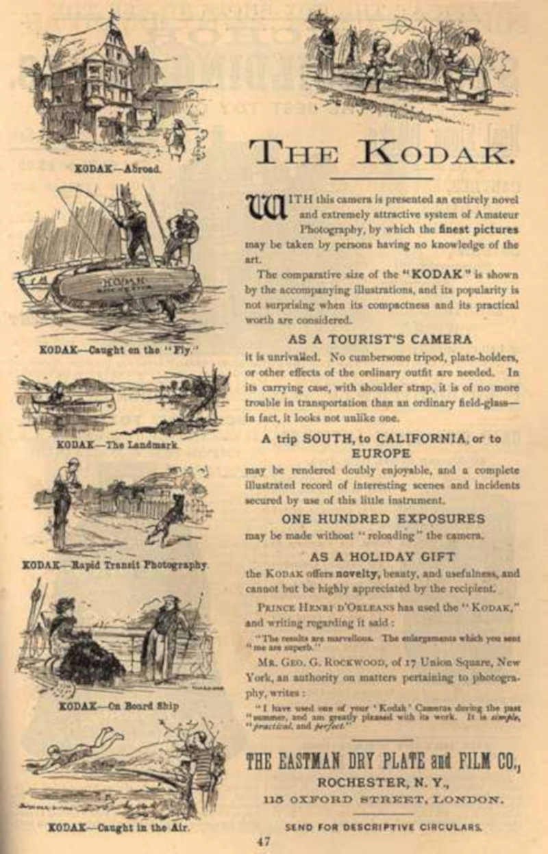Kodak Boat Fish Vintage Retro Advert Ads A4 Photo Print