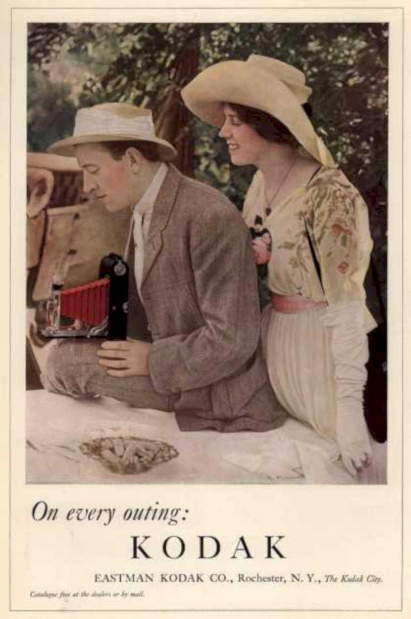 Kodak Brownie Outing Vintage Retro Advert Ads A4 Photo Print
