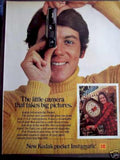Kodak Camera Clock Vintage Retro Advert Ads A4 Photo Print